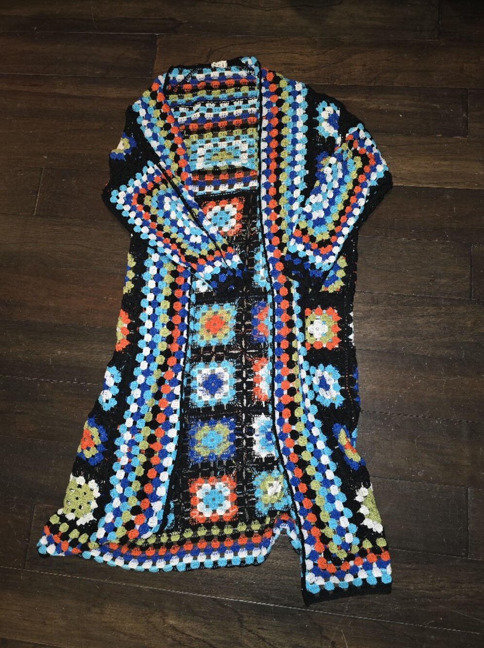 ✨ New Without Tags (NWOT)💚 Beautiful POL Granny Square Crochet Duster Cardigan - Picture 5 of 10